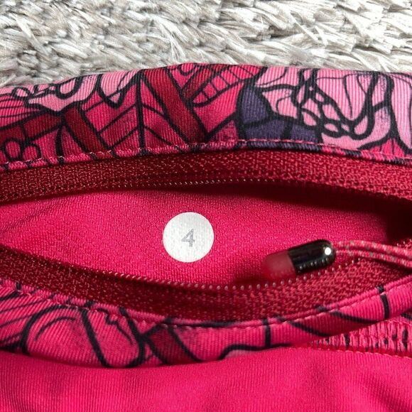 Lululemon Run Inspire Crop Legging Prisma Guava Lava Rose Print - Picture 5 of 11